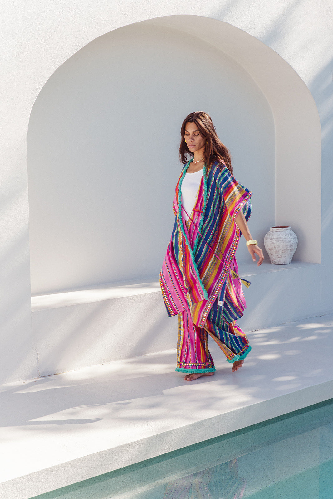 Fortuna Kaftan - Calypso Stripe