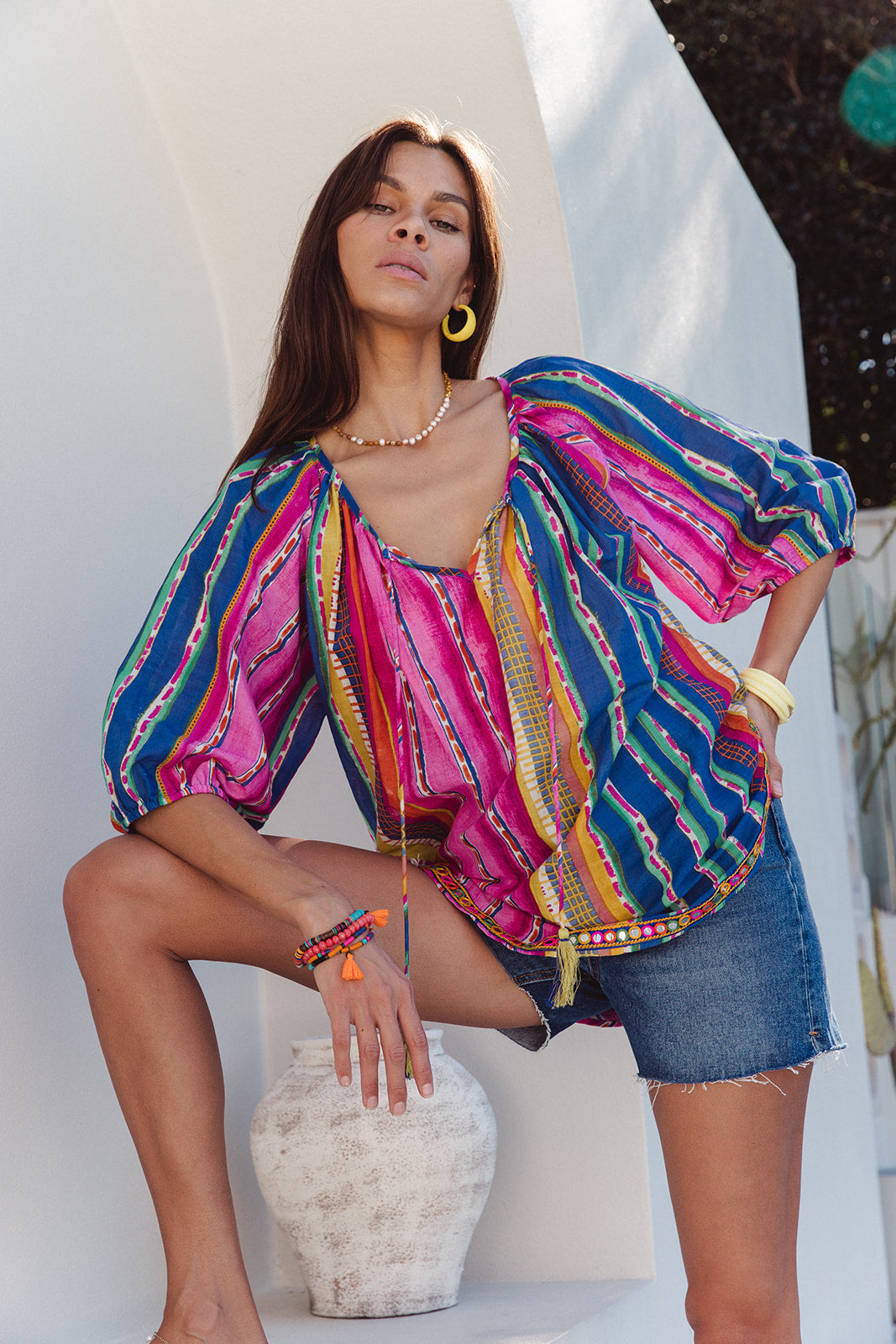 Sydney Top - Calypso Stripe