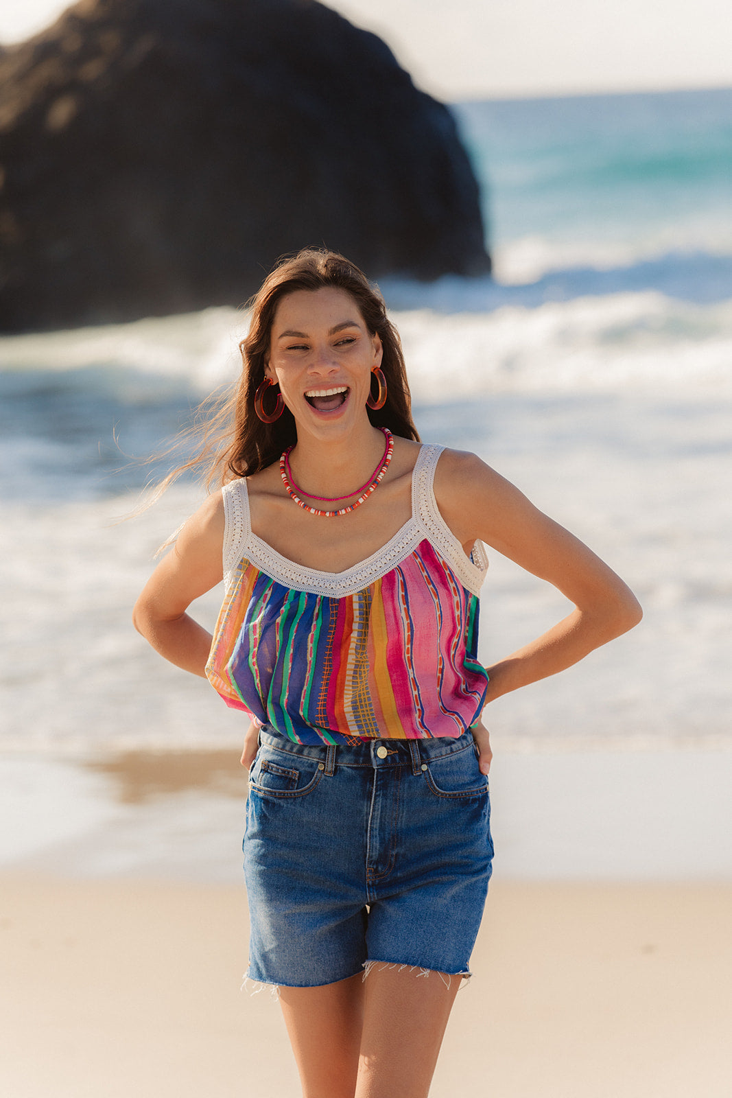 Palmas Top - Calypso Stripe