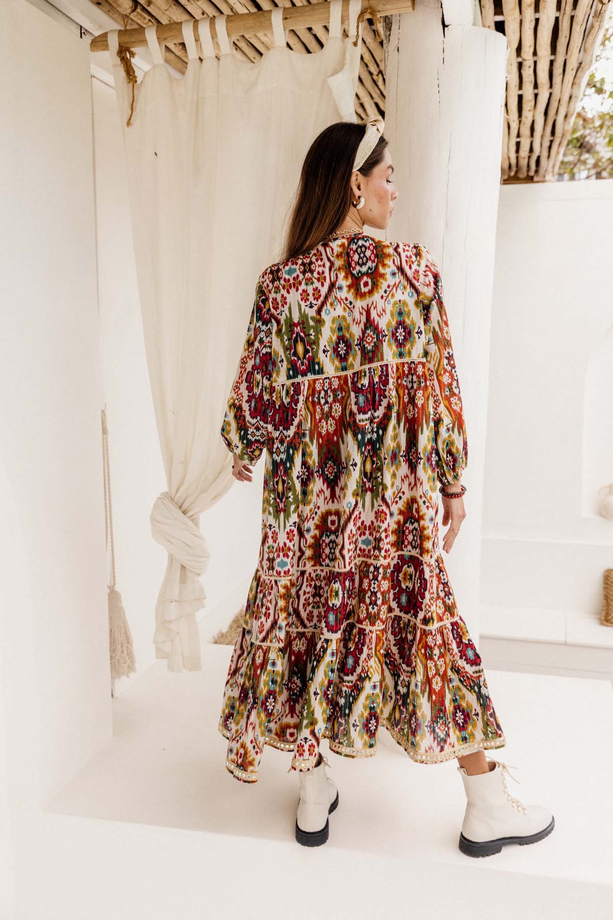 Boho Maxi in Moon Beam Ikat