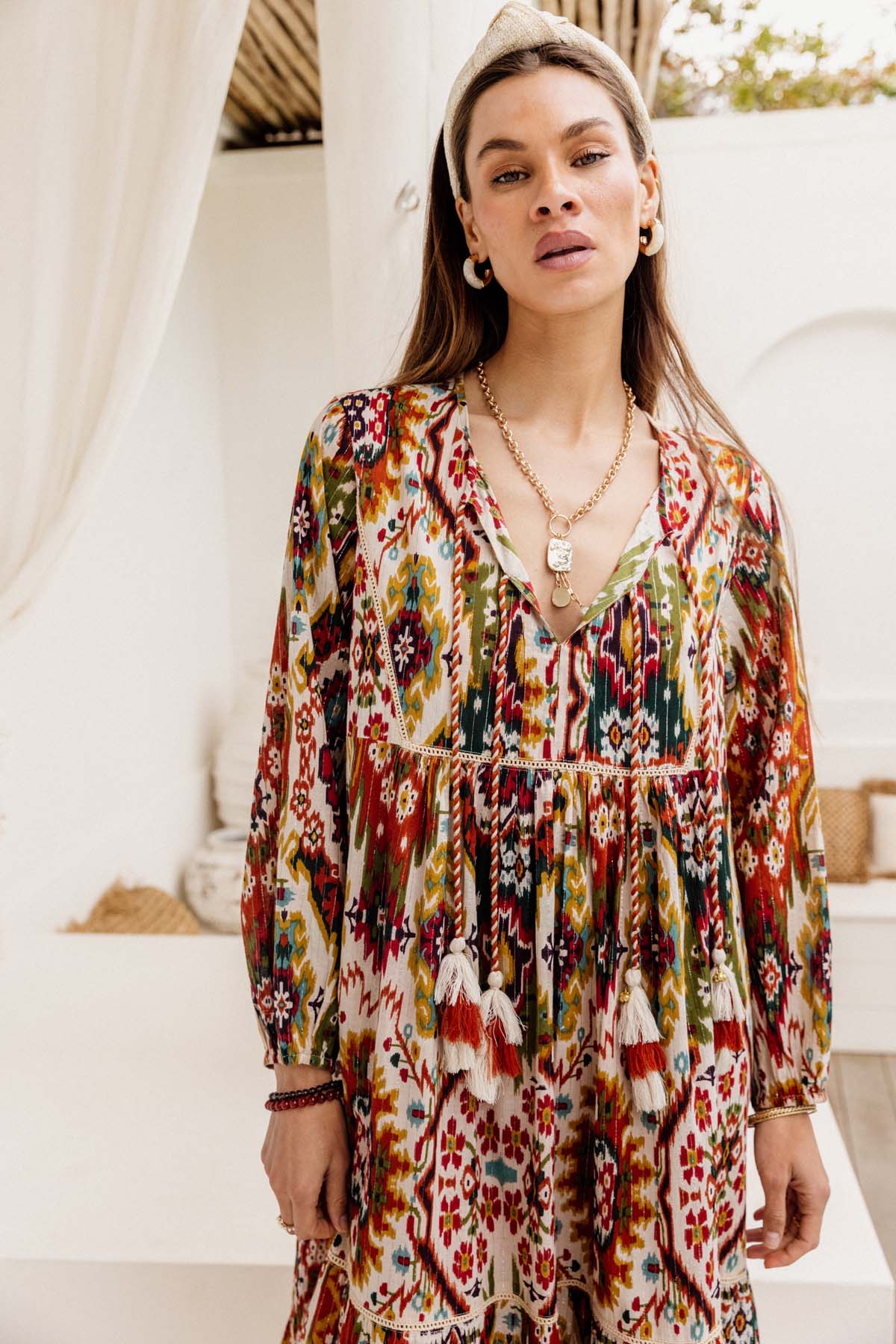 Boho Maxi in Moon Beam Ikat