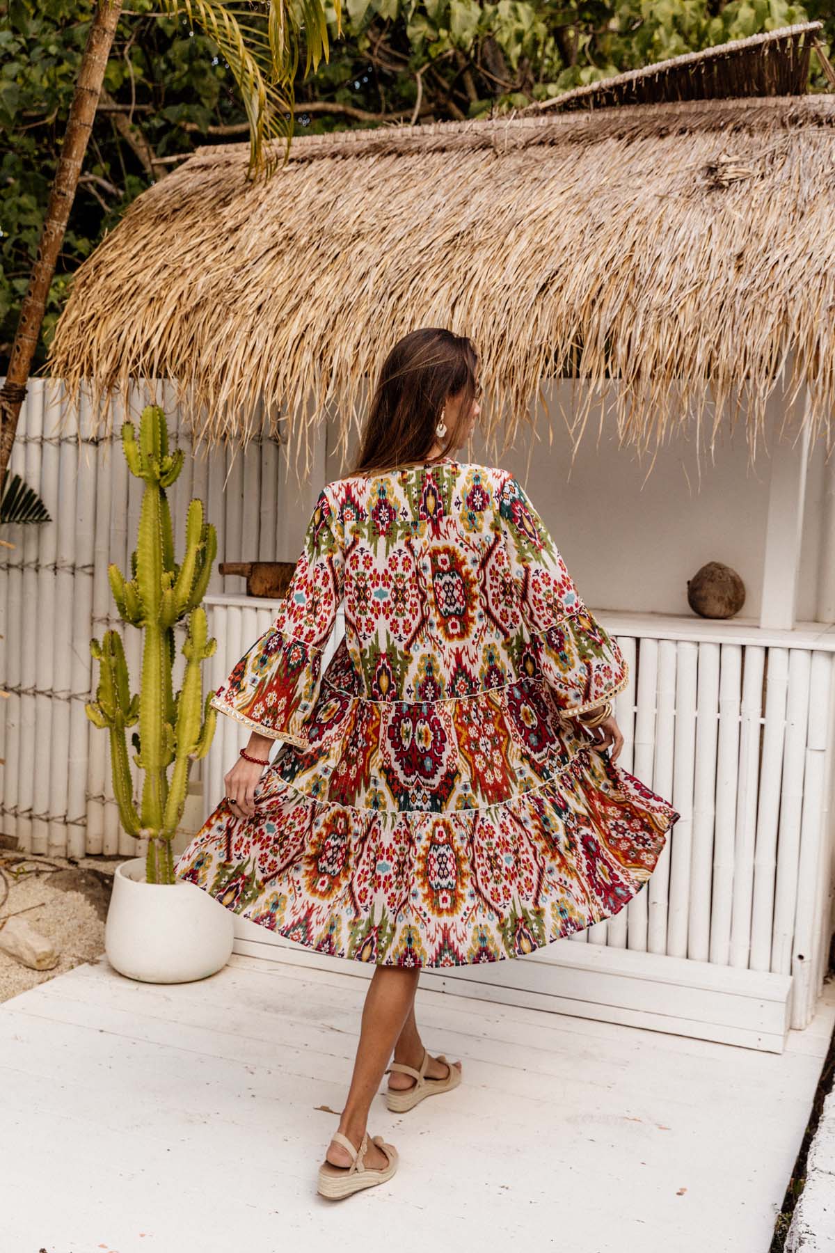 Miska Dress in Moon Beam Ikat