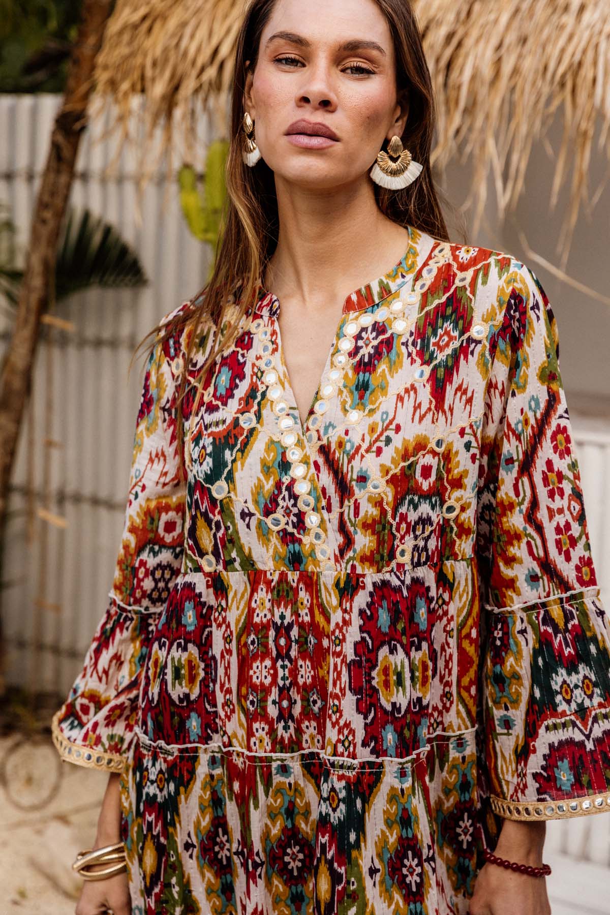 Miska Dress in Moon Beam Ikat