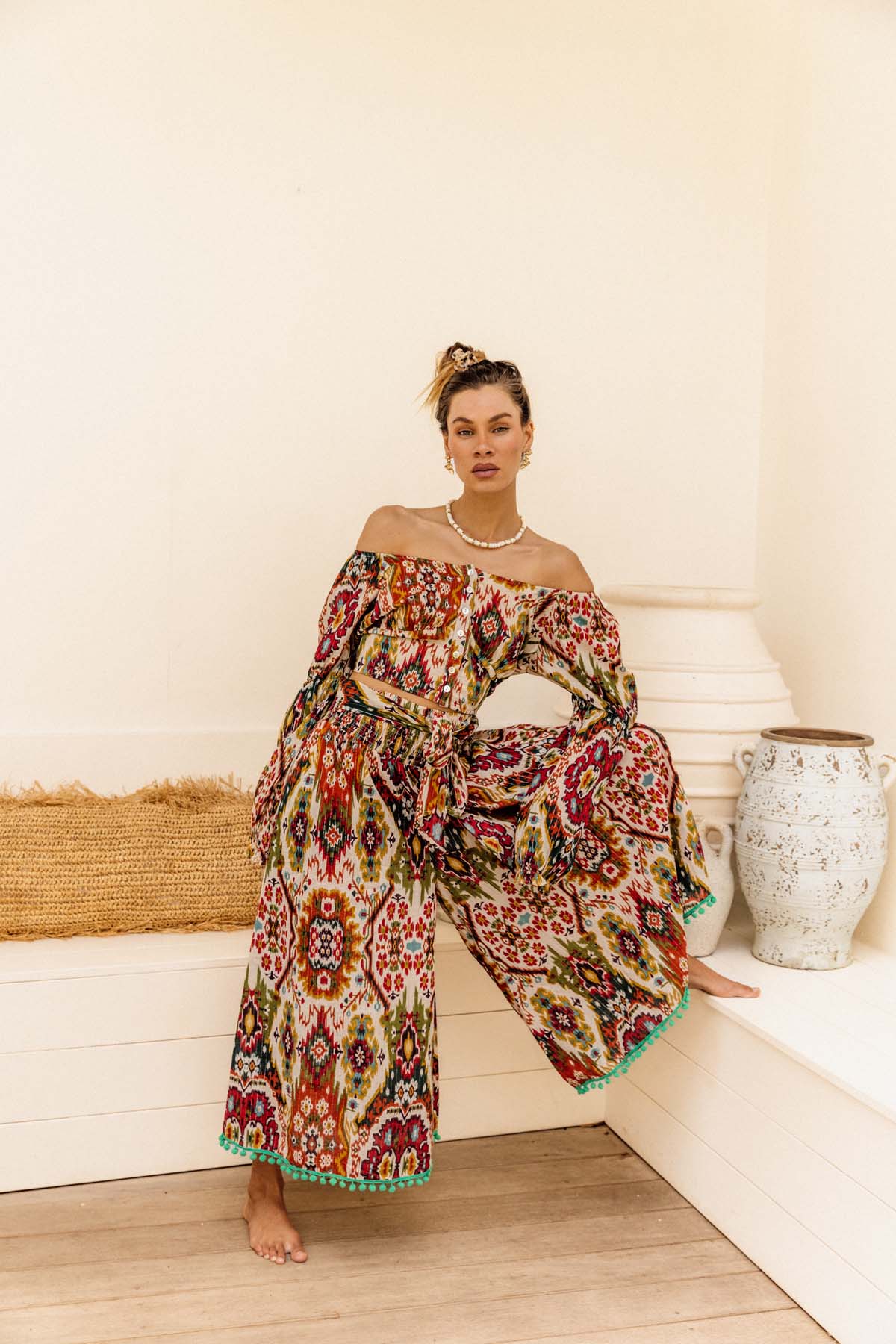 Lotti Pants in Moon Beam Ikat