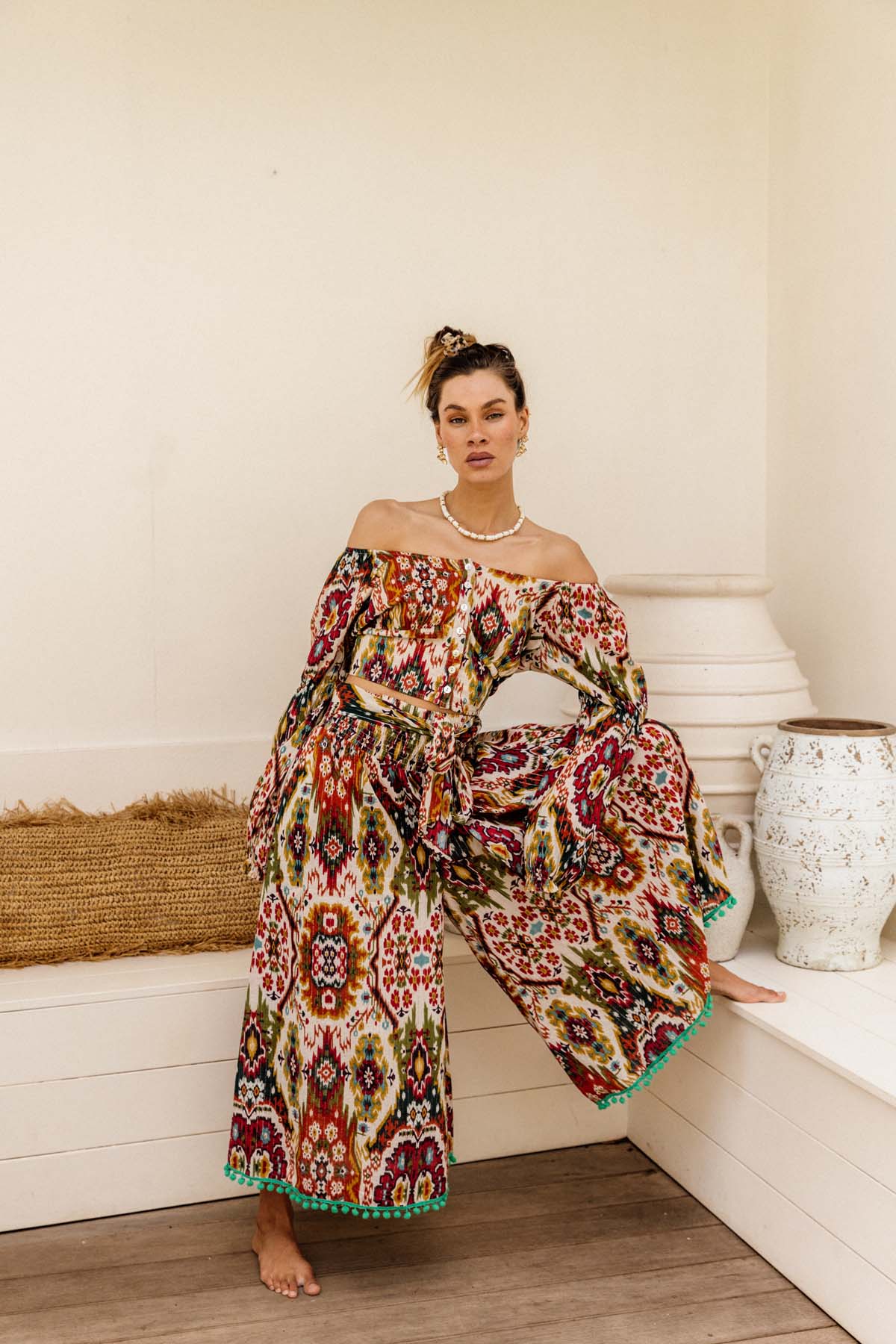 Lotti Pants in Moon Beam Ikat