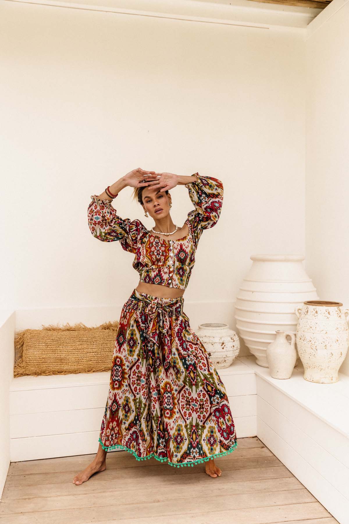Lotti Pants in Moon Beam Ikat