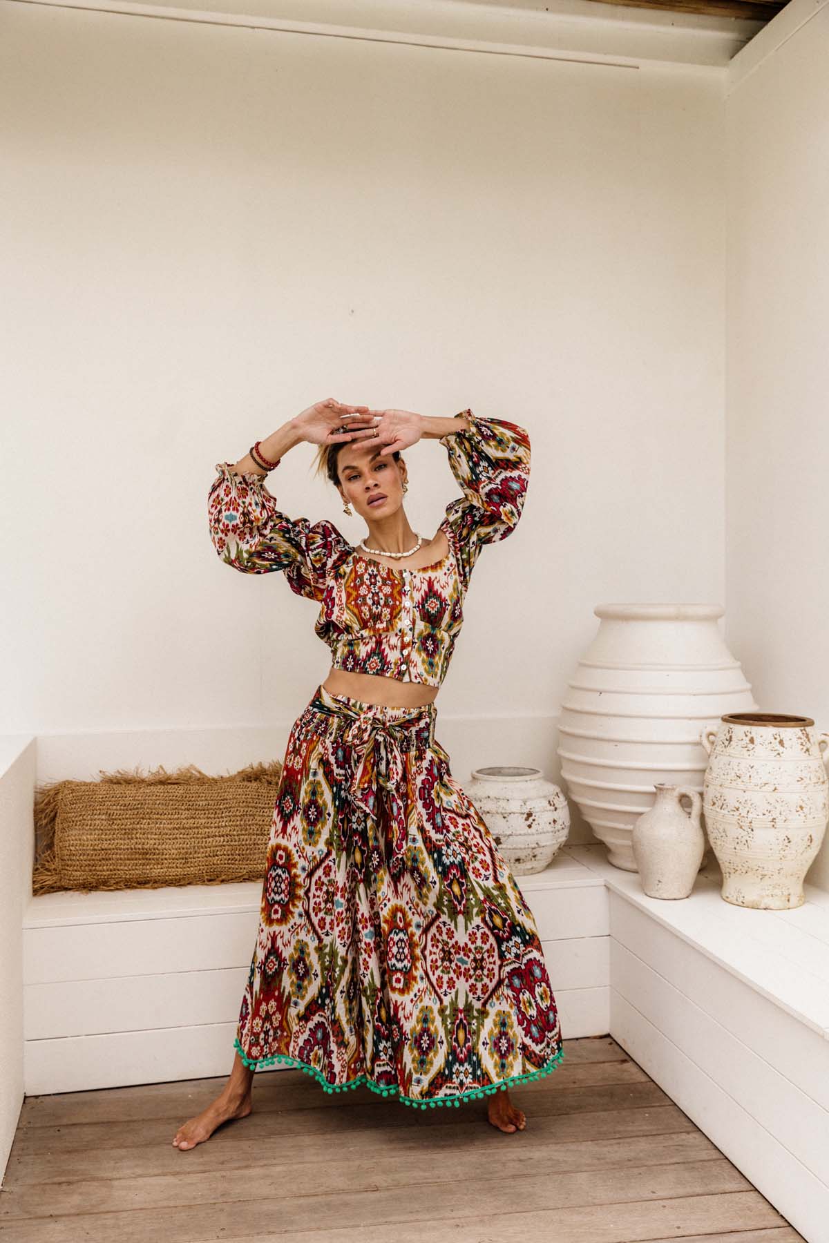 Lotti Pants in Moon Beam Ikat