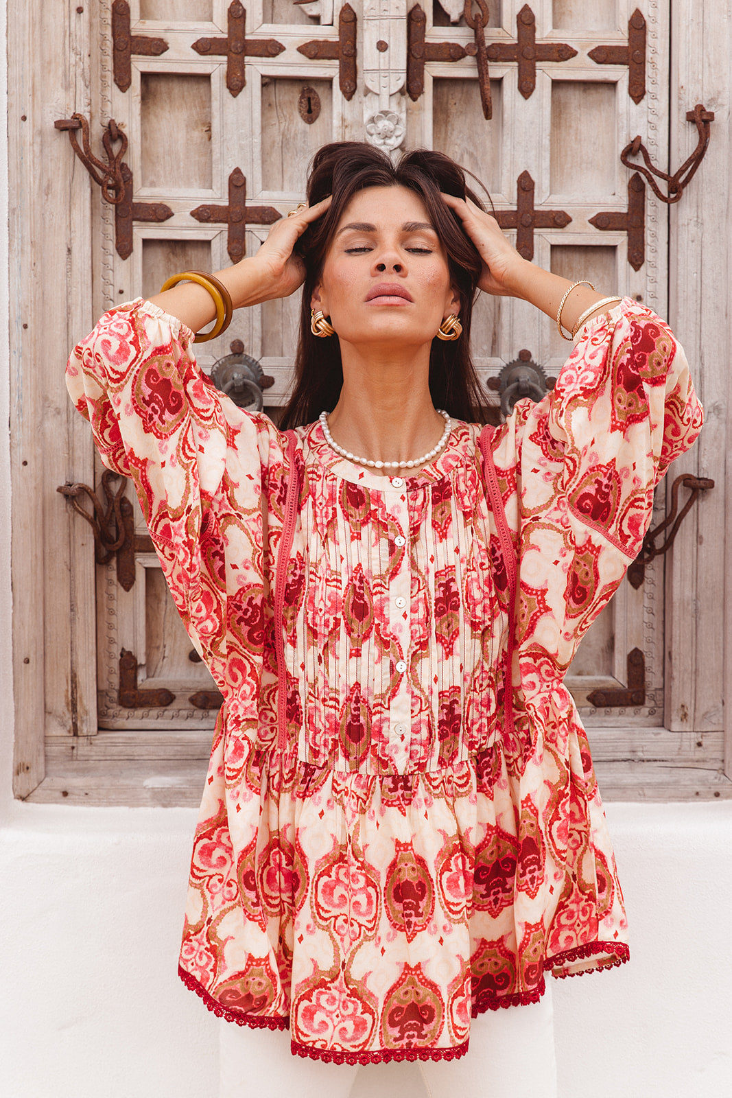 Lucas Top in Khalifa Print