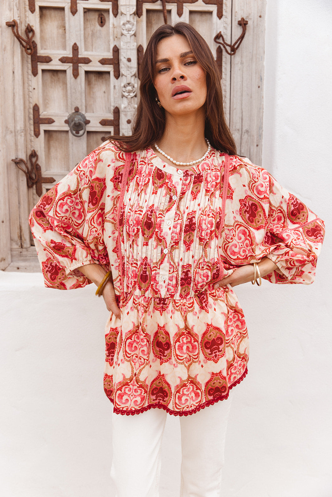 Lucas Top in Khalifa Print