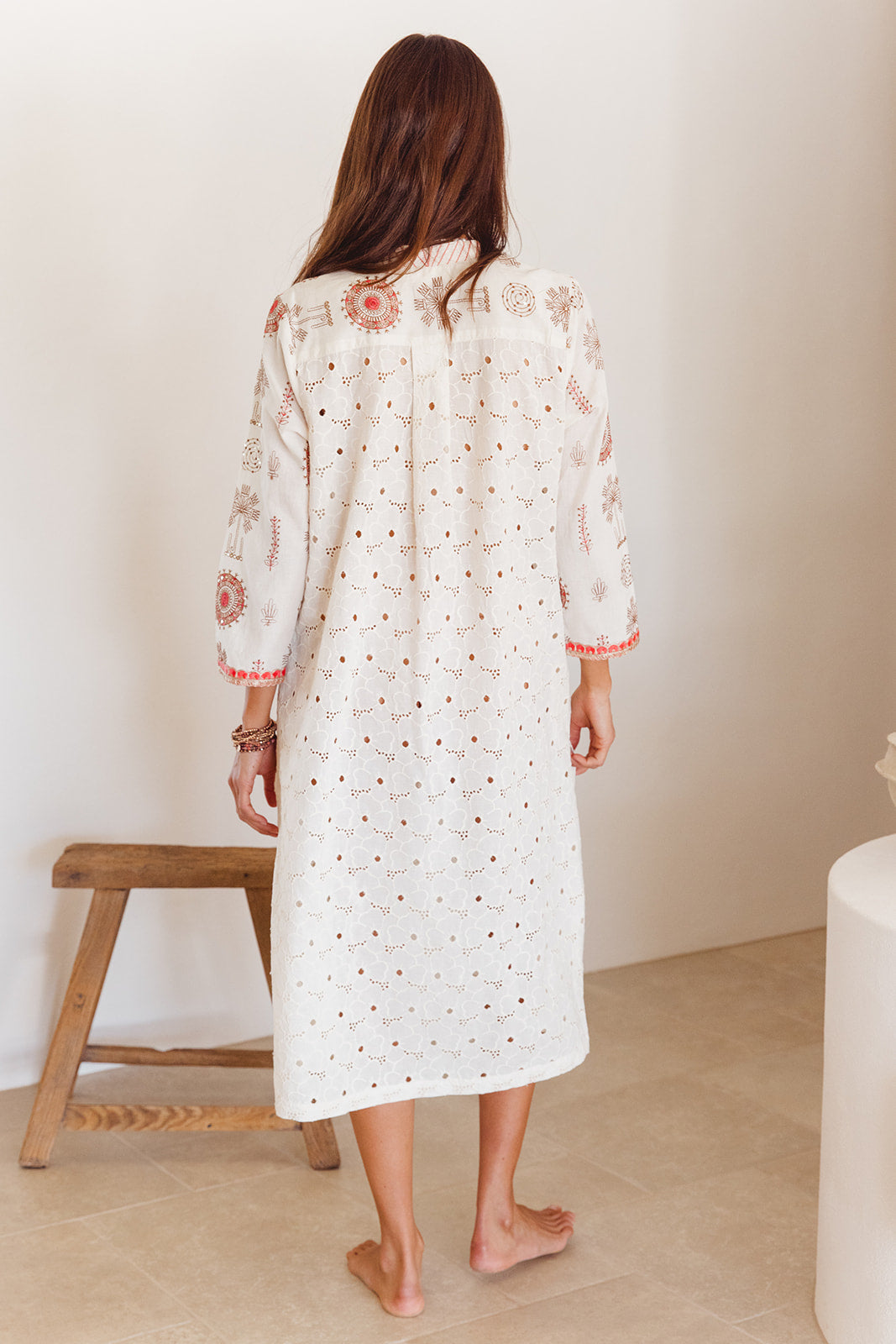 Biba Dress in Temple Embroidery