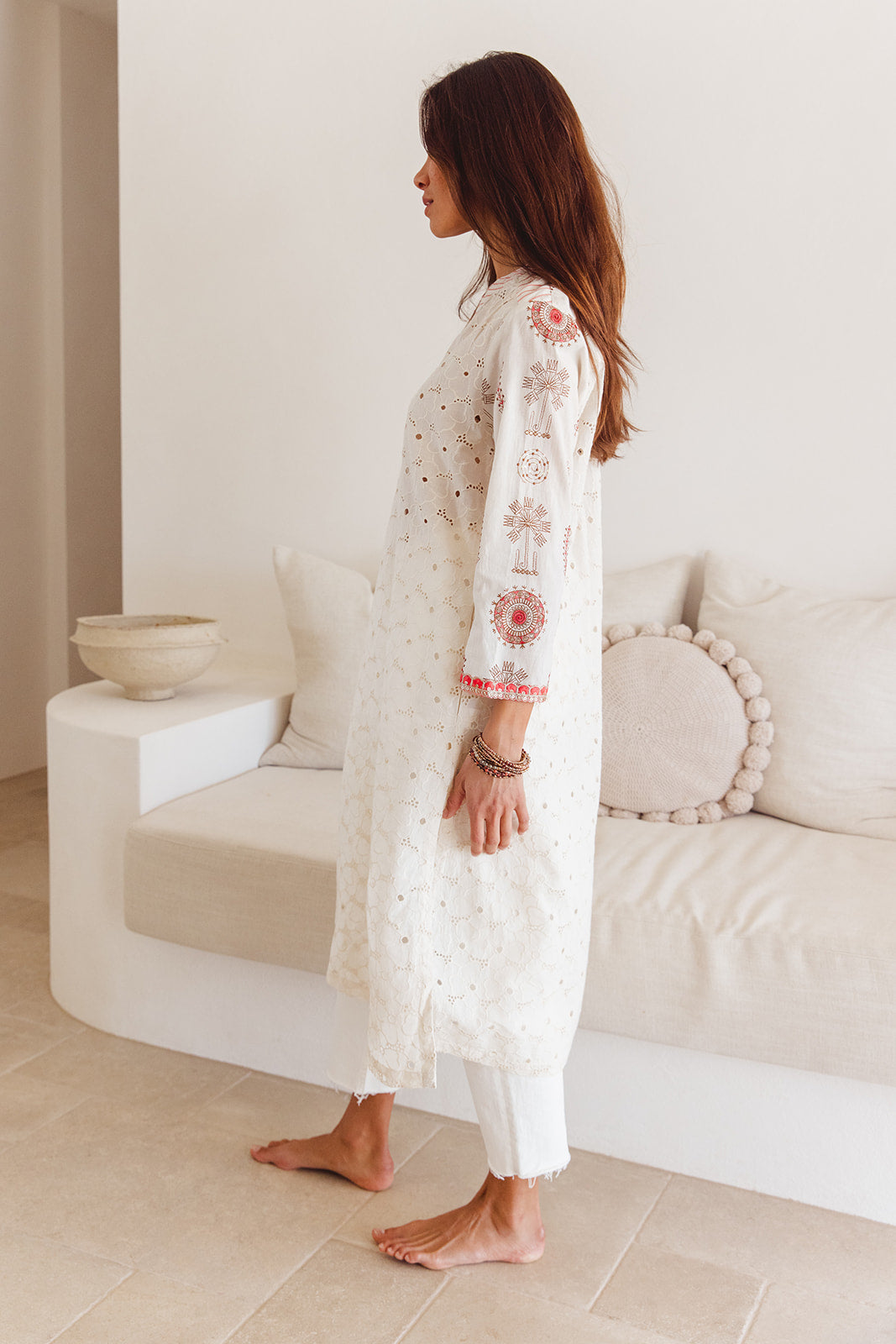 Biba Dress in Temple Embroidery
