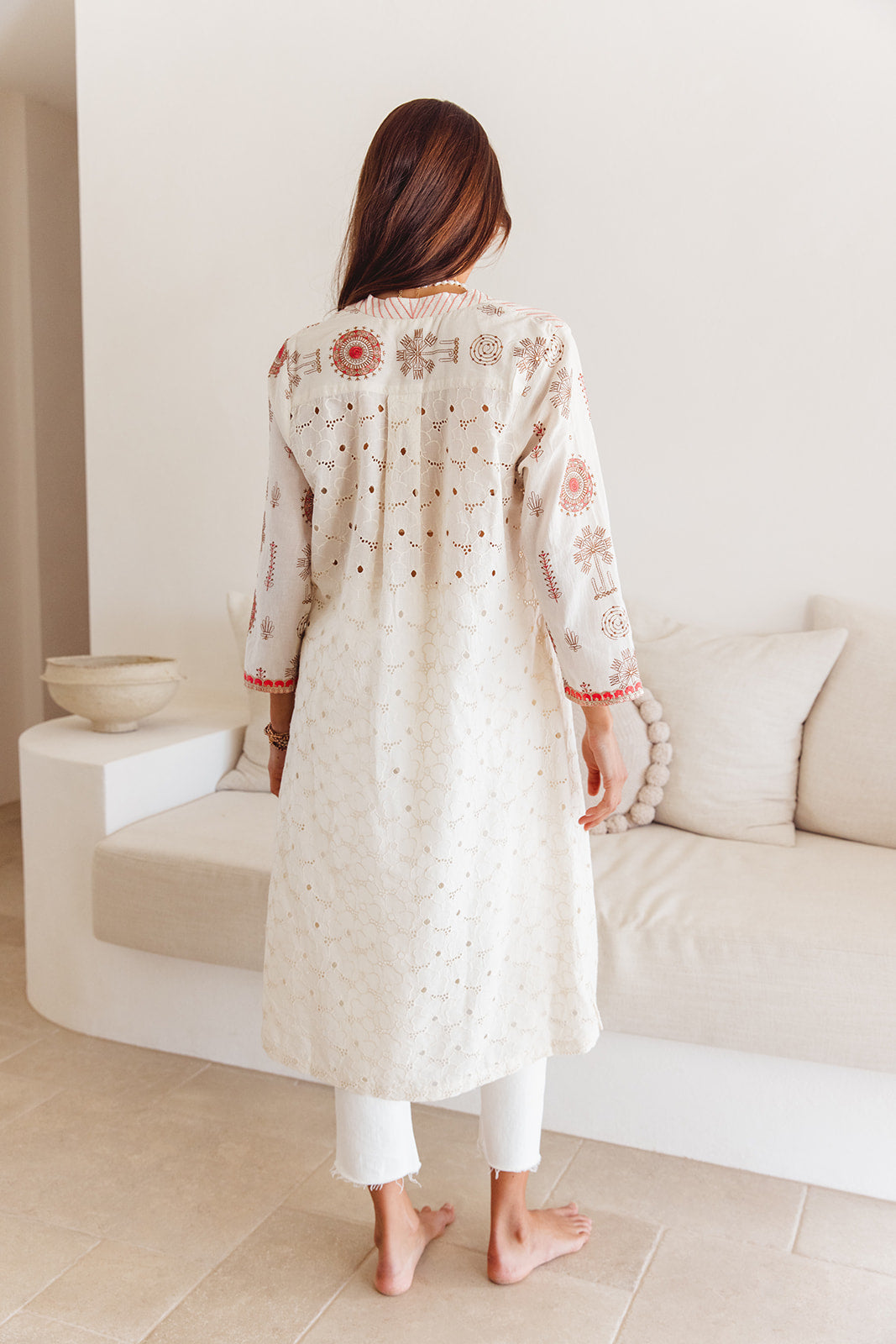 Biba Dress in Temple Embroidery