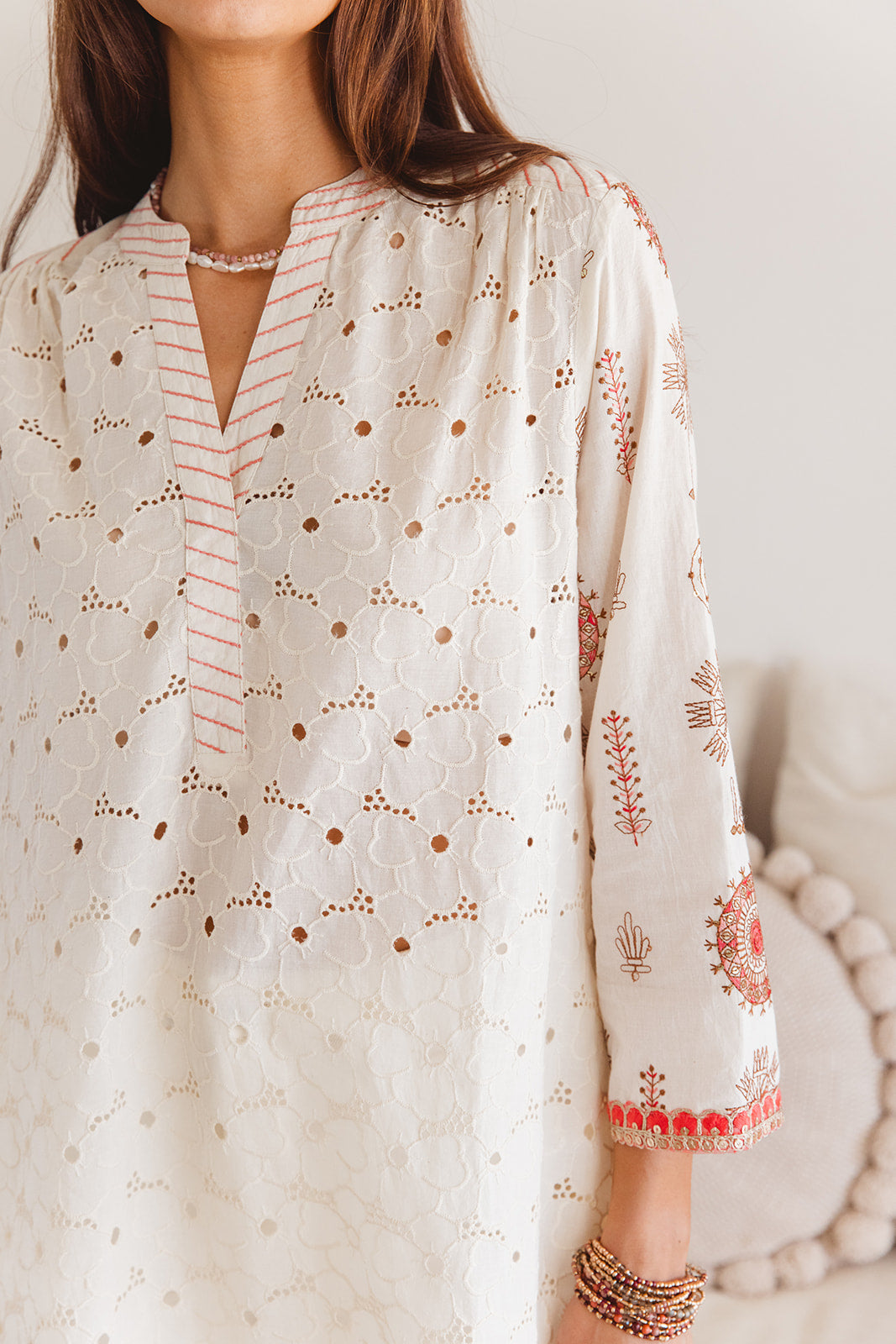 Biba Dress in Temple Embroidery