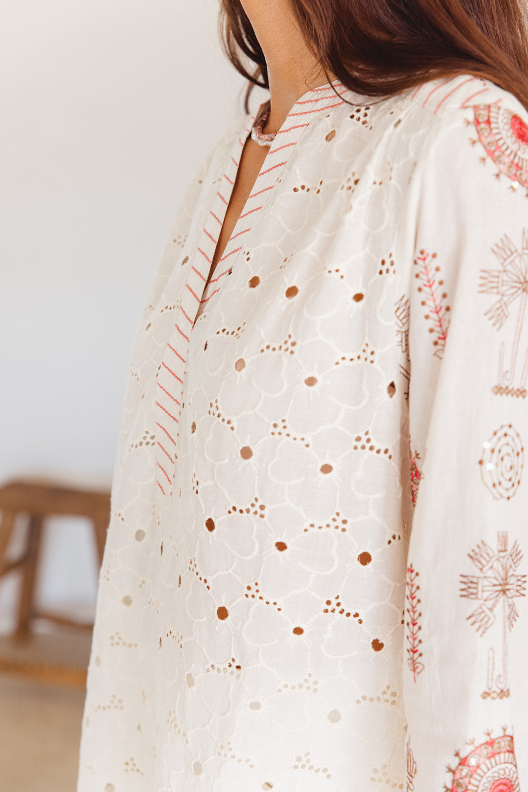 Biba Dress in Temple Embroidery
