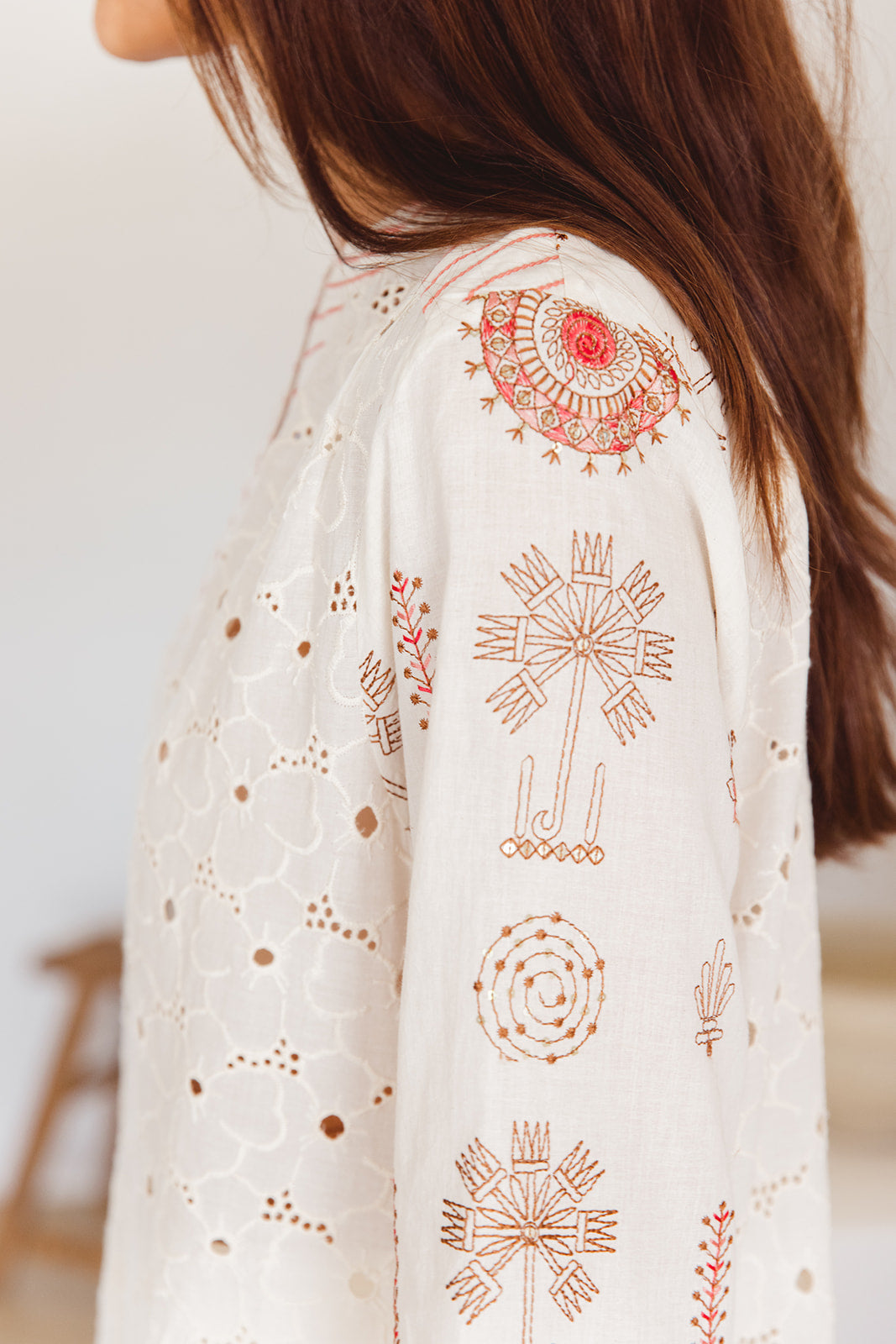 Biba Dress in Temple Embroidery