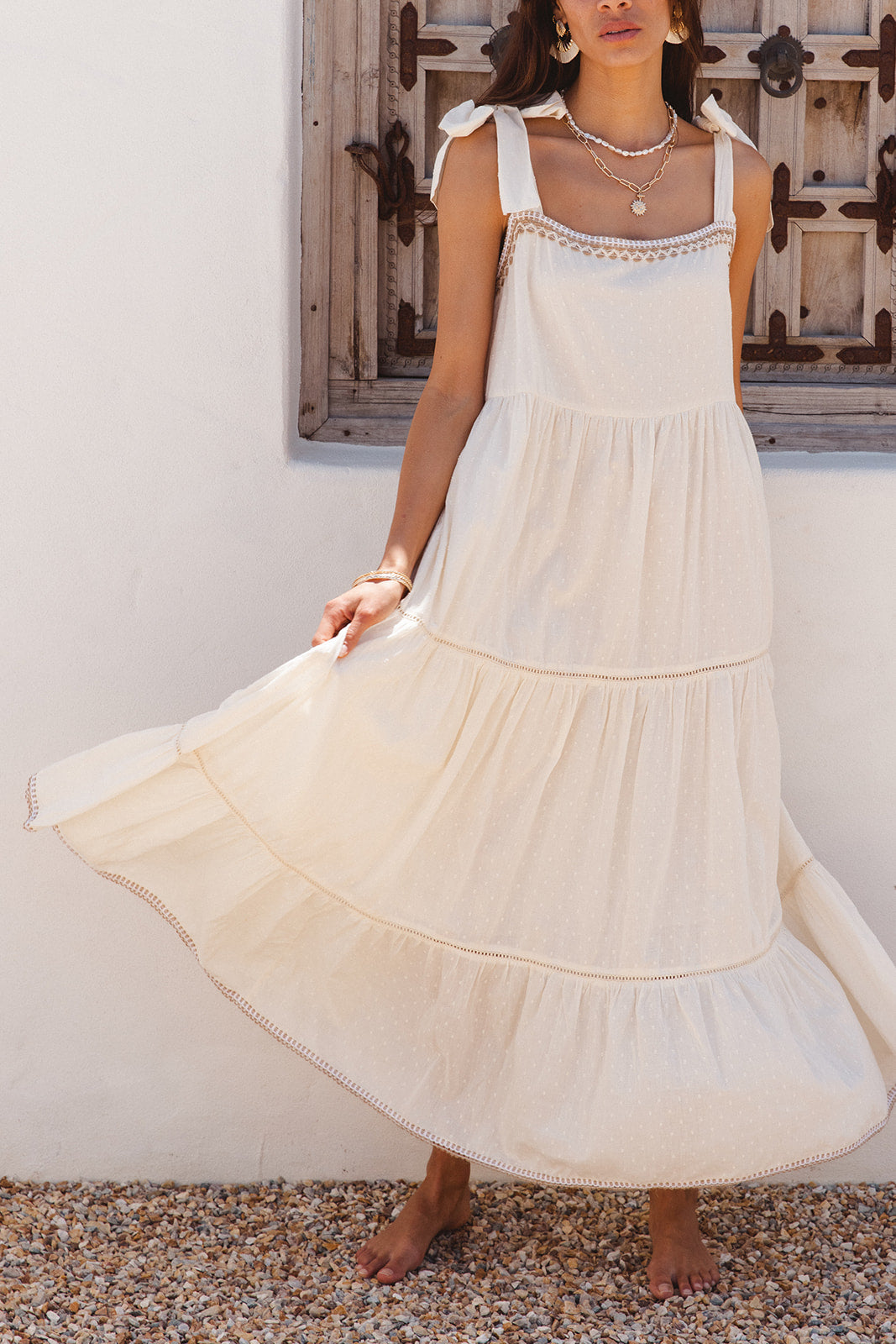 Dorris Dress in Cotton Boblin