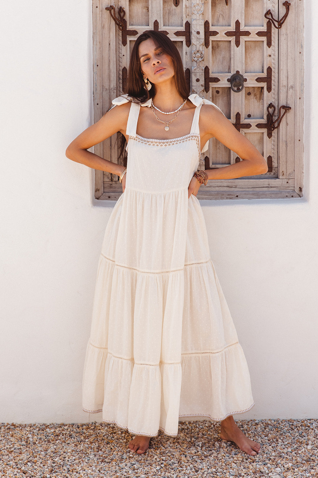 Dorris Dress in Cotton Boblin