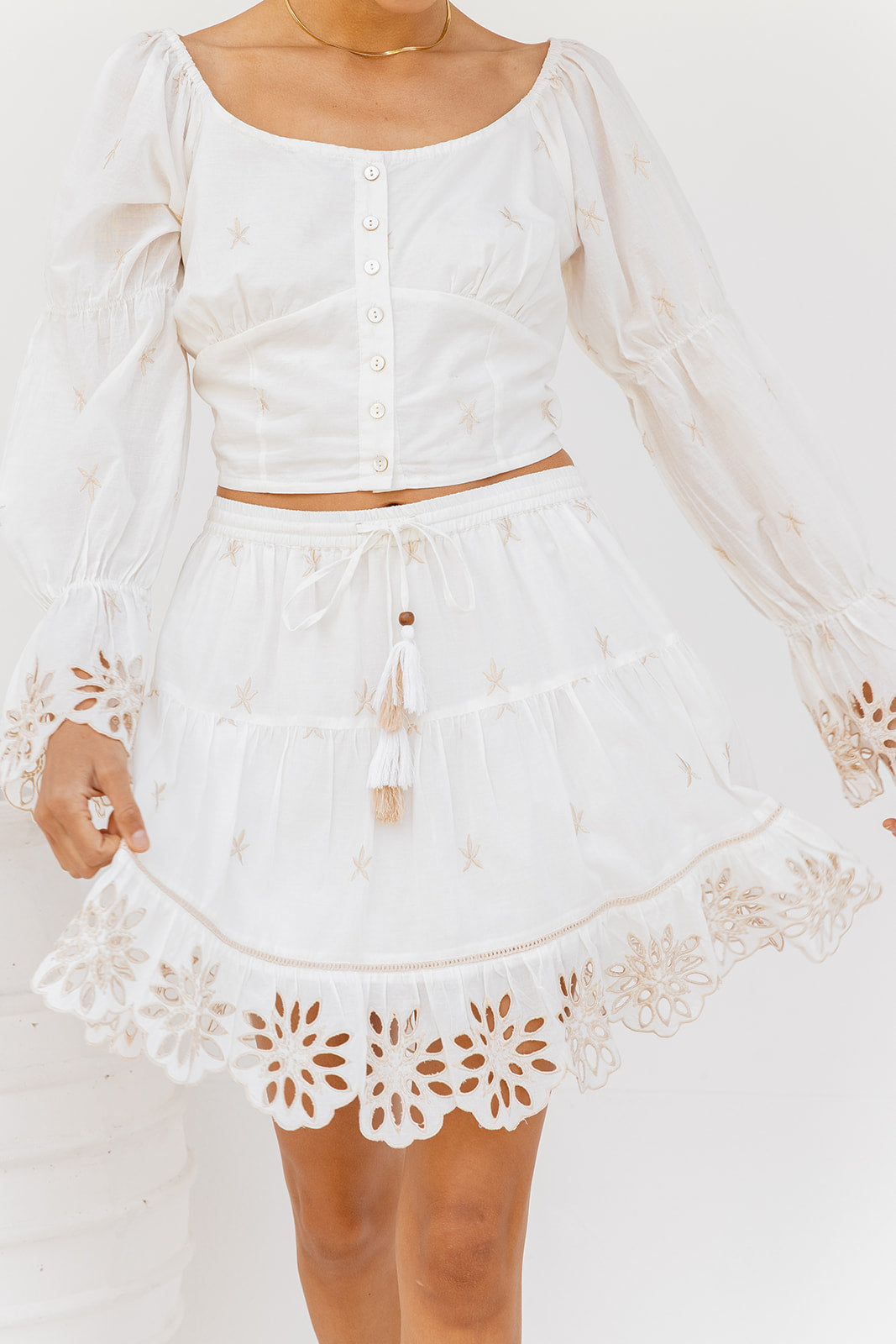 Diva Schiffli Blouse