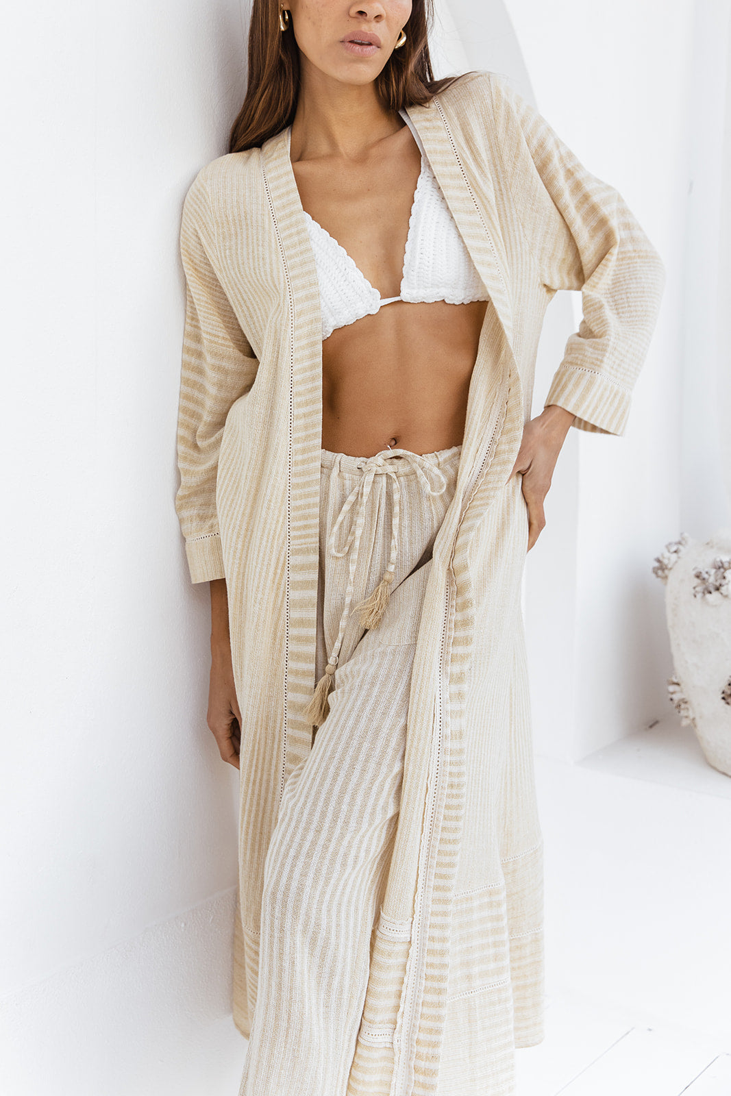 Milos Road Duster - Sandy Pebble Stripe