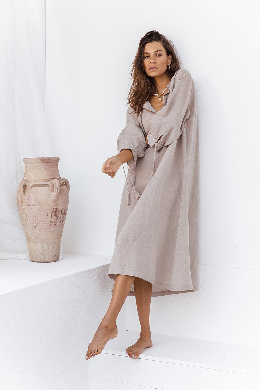Santorini Dress - Latte