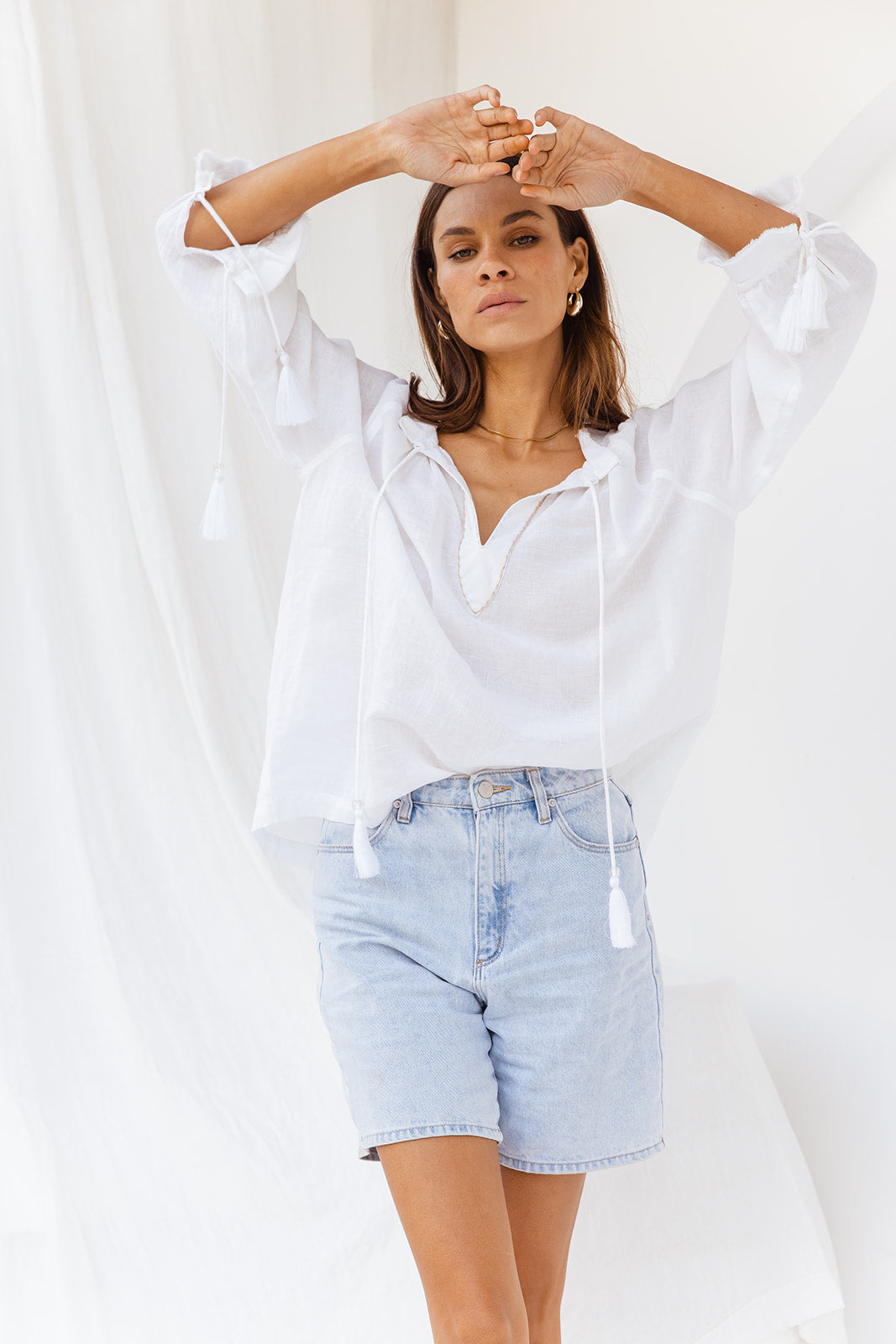 Santorini Top - White