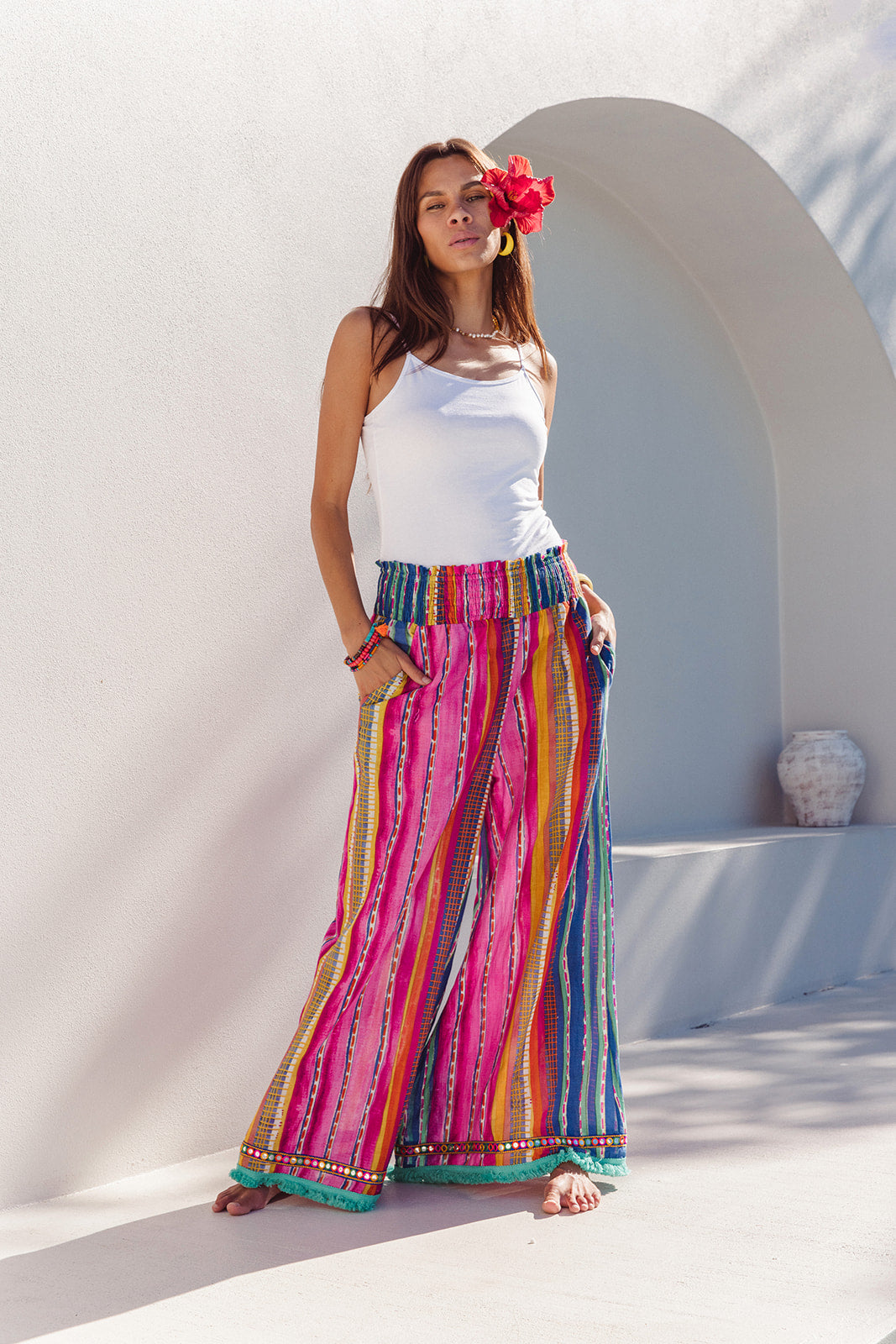 Palmas Pants - Calypso Stripe