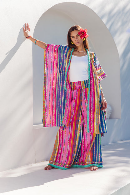 Fortuna Kaftan - Calypso Stripe