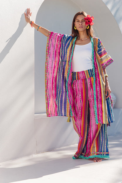 Fortuna Kaftan - Calypso Stripe