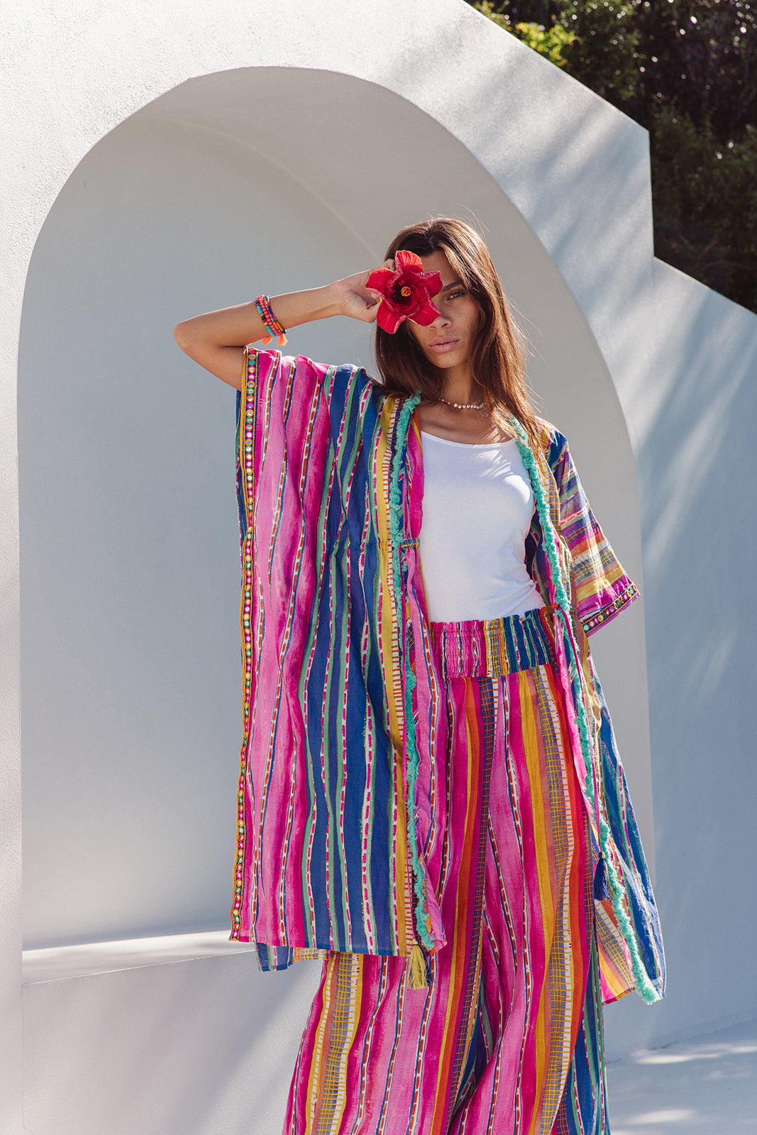 Fortuna Kaftan - Calypso Stripe