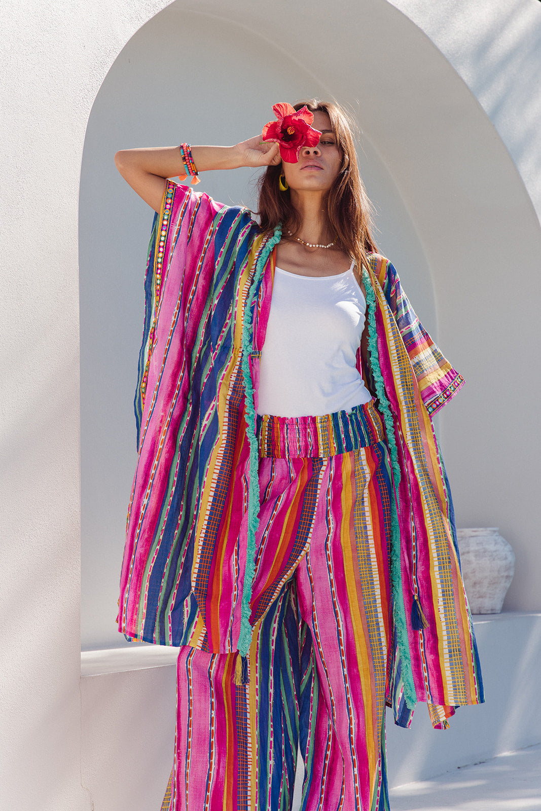 Fortuna Kaftan - Calypso Stripe