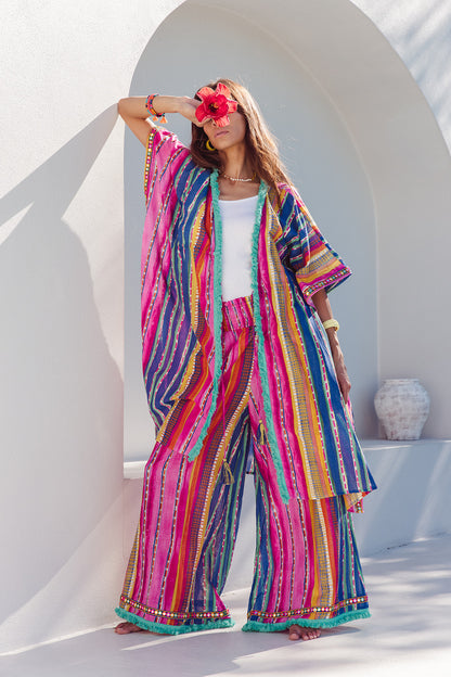 Fortuna Kaftan - Calypso Stripe