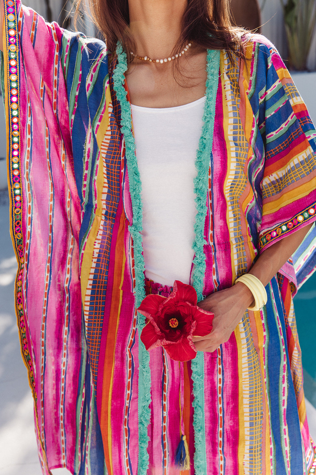 Fortuna Kaftan - Calypso Stripe