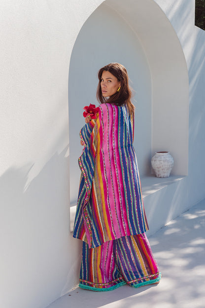 Fortuna Kaftan - Calypso Stripe