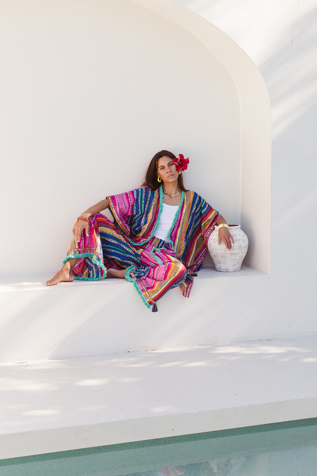 Fortuna Kaftan - Calypso Stripe