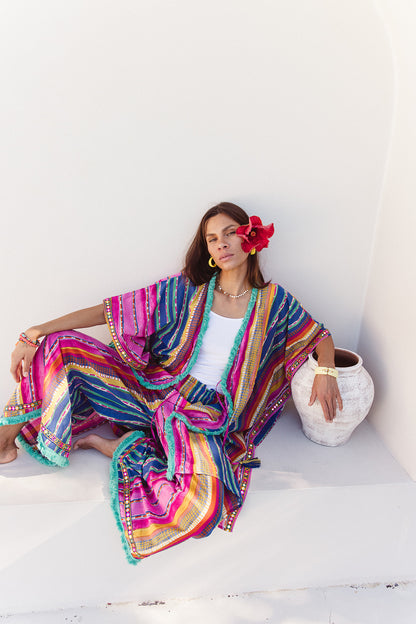 Fortuna Kaftan - Calypso Stripe