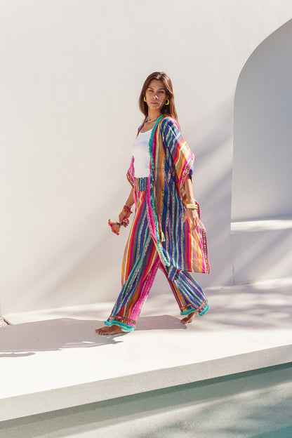 Fortuna Kaftan - Calypso Stripe