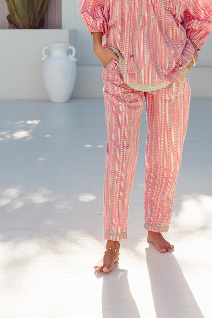 Island Pants - Summer Rose Print