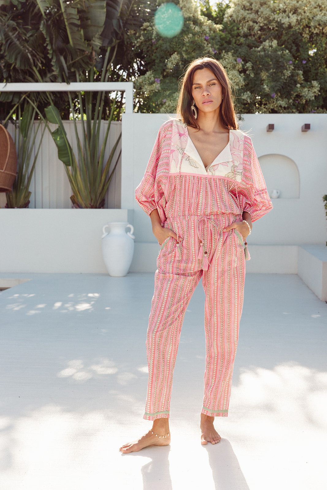 Island Pants - Summer Rose Print