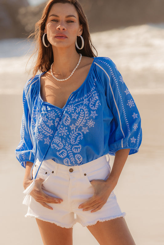 Sydney Top - Cornflower Blue