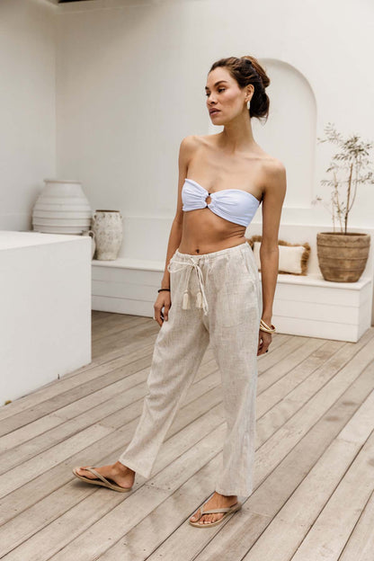 Island Pants in Biscuit Stripe