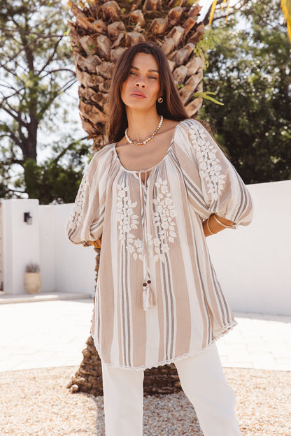 Sydney Top in Imperial Stripe