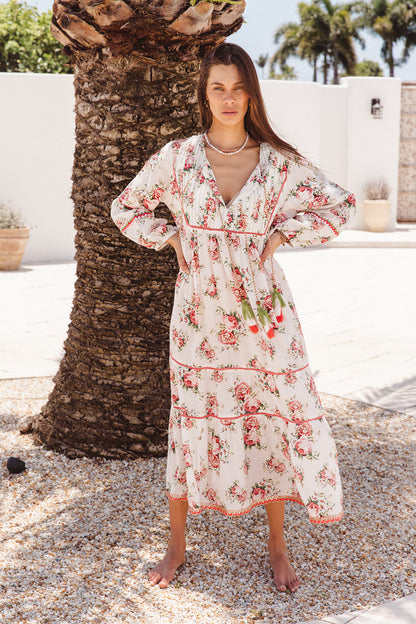 Boho Maxi in Roza Flower Print