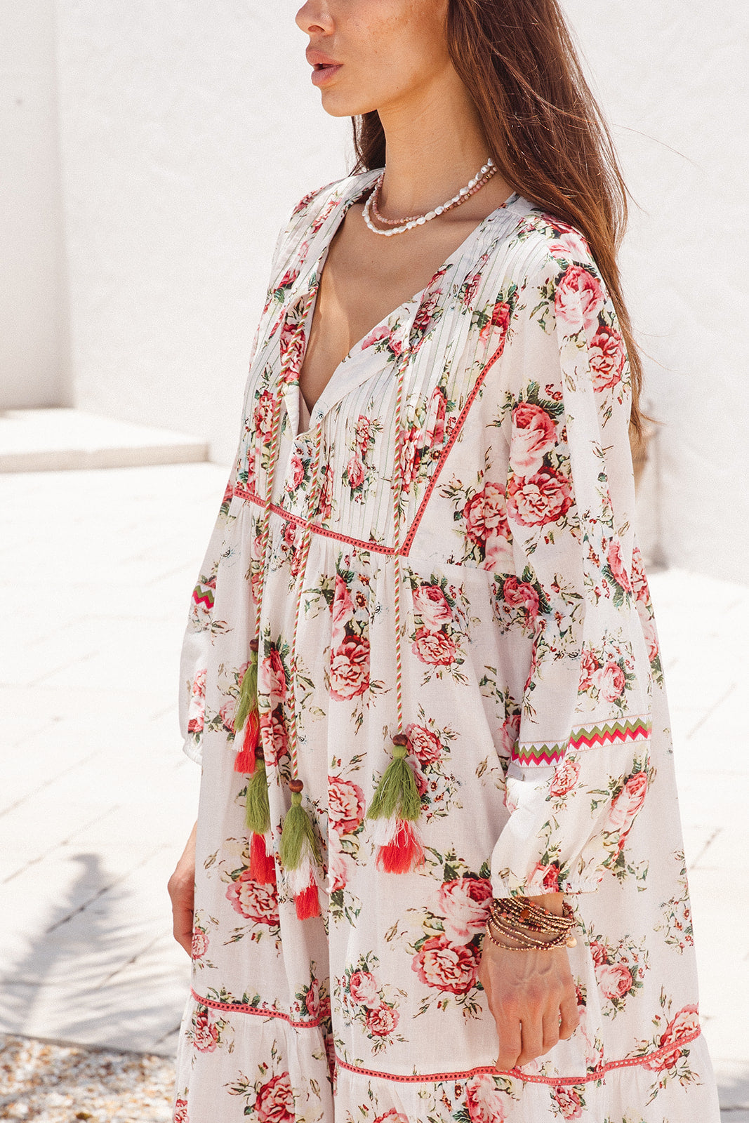 Boho Maxi in Roza Flower Print