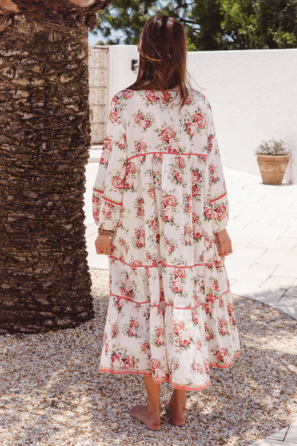 Boho Maxi in Roza Flower Print