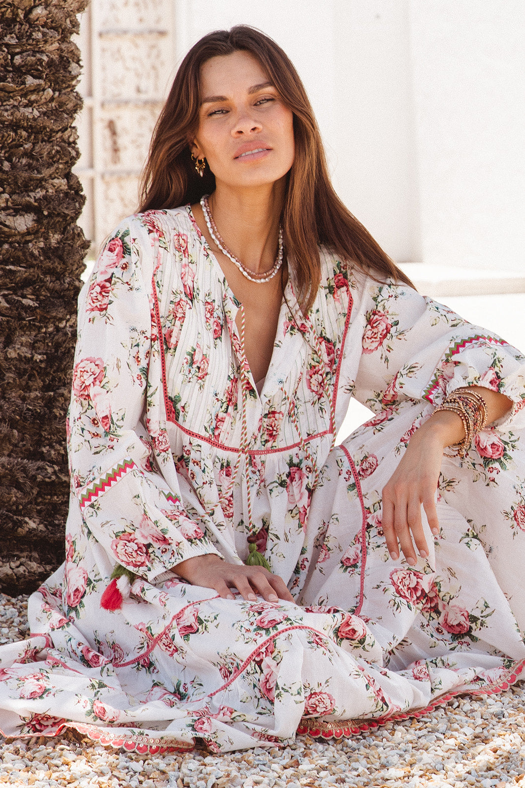Boho Maxi in Roza Flower Print