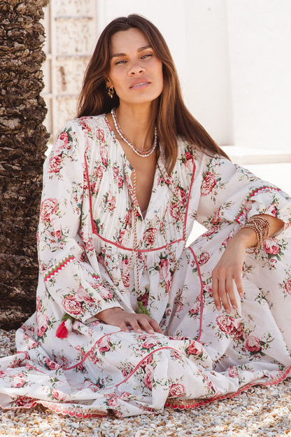 Boho Maxi in Roza Flower Print