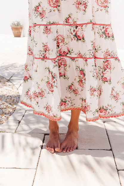 Boho Maxi in Roza Flower Print