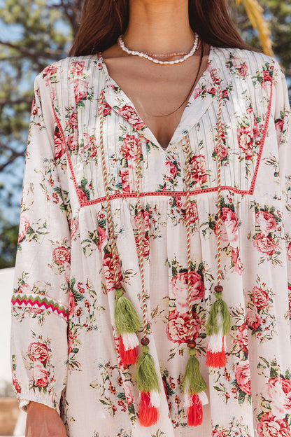 Boho Maxi in Roza Flower Print