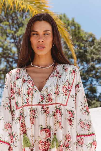 Boho Maxi in Roza Flower Print