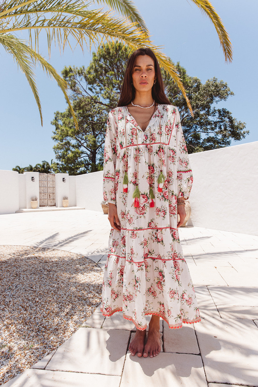 Boho Maxi in Roza Flower Print